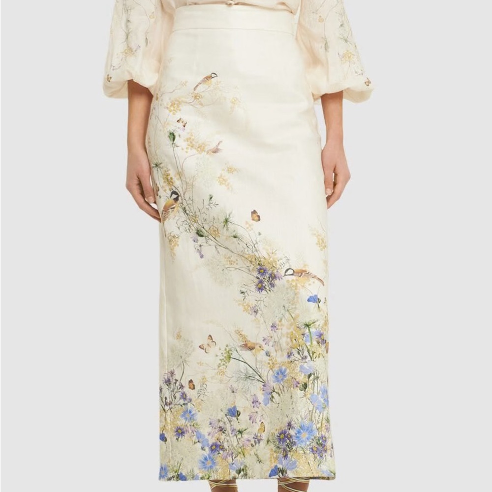 ZIMMERMANN HARMONY PENCIL MIDI SKIRT SZ AU 2